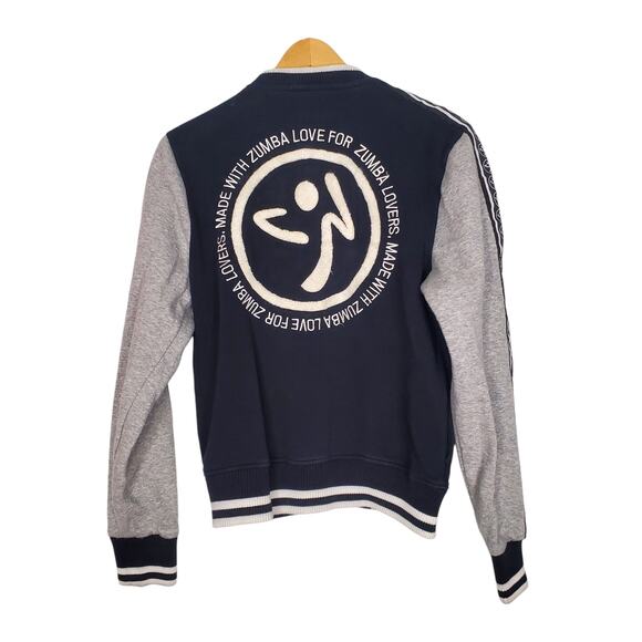 Zumba Keep Dancing Bomber Jacket Bold Black Fitness Wear Zwear Size Medium - Picture 2 of 11